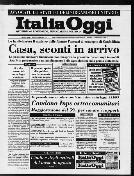 Italia oggi : quotidiano di economia finanza e politica